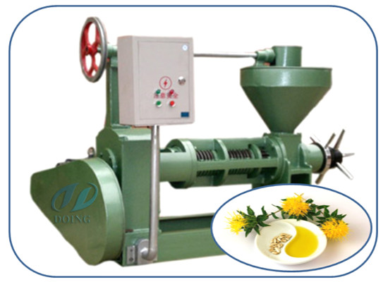 Safflower oil expeller machine running video