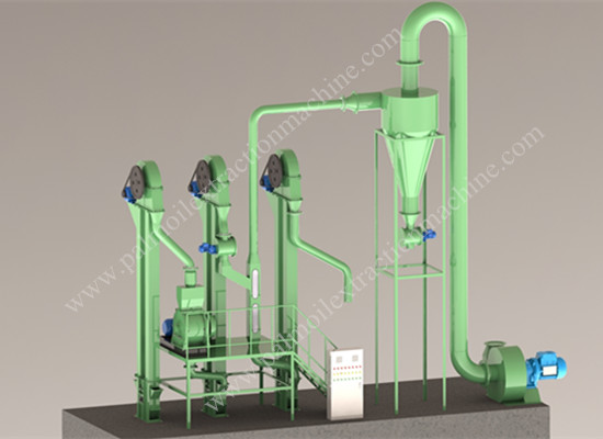 Palm kernel cracker and shell separator machine