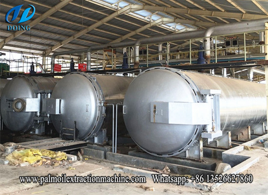 Palm fruit sterilization station