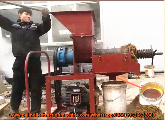 Small scale palm oil expeller machine can be powered by motor or diesel engine