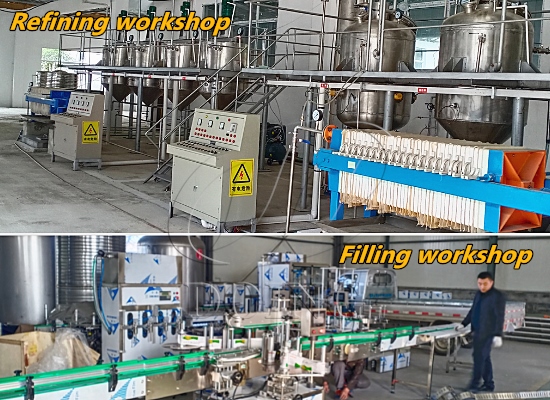 Operation video of small scale cooking oil refining and filling machine used in edible oil mill plant