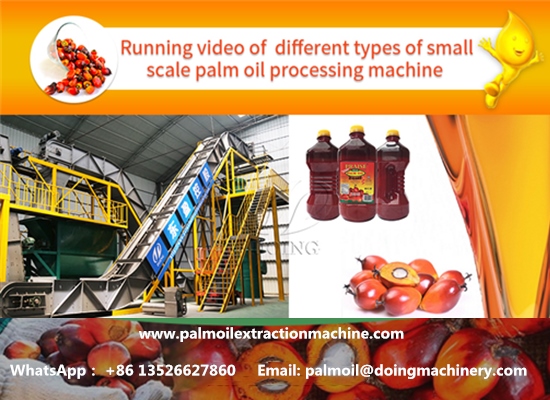 Operation video of different types of small scale palm oil processing machine
