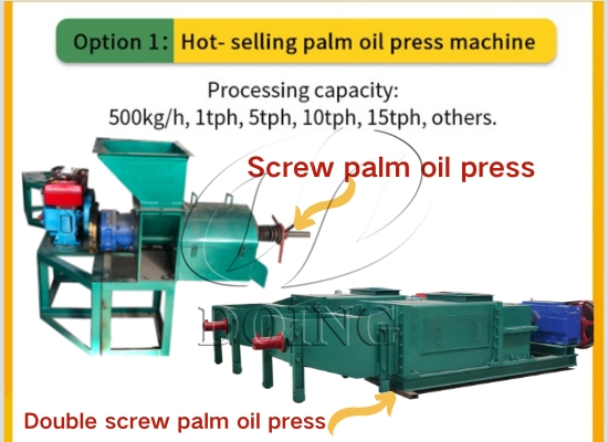 Operation video of screw palm oil press machine and double screw palm oil press machine (Option 1)