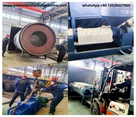 2TPH palm oil pressing equipment and 0.5TPH palm kernel oil processing equipment have been shipped to Nigeria