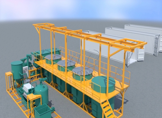 1tph modular palm oil processing plant 3D animation