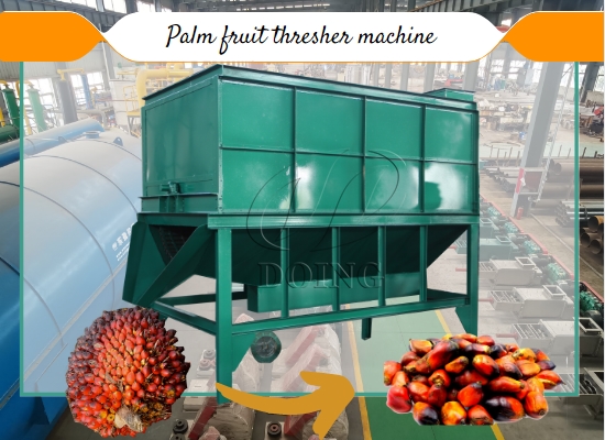 Palm fruit thresher machine