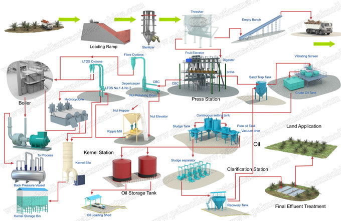 Palm Oil Production Process Flow Chart