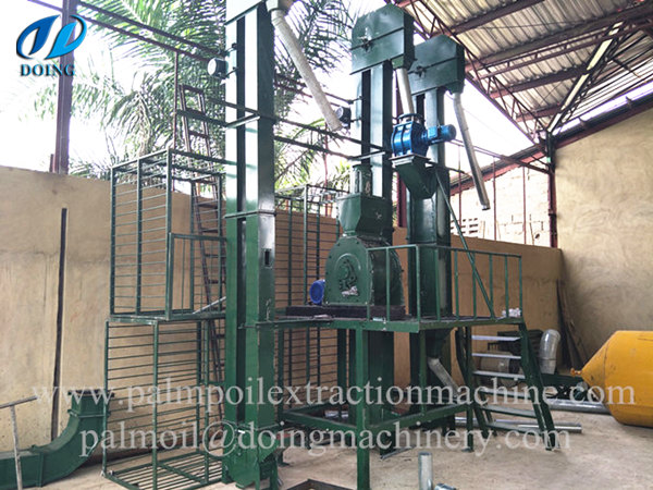 palm nut cracking and separating machine