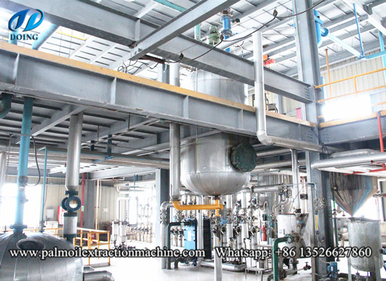 Palm oil refining deodorization section