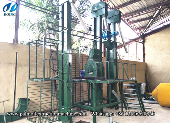 Palm nut cracking and separating machine successfully installed in Abidjan,Ivory coast