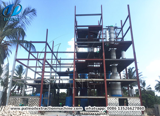 100tpd palm oil refinery and fractionation plant successfully installed and run in Kenya