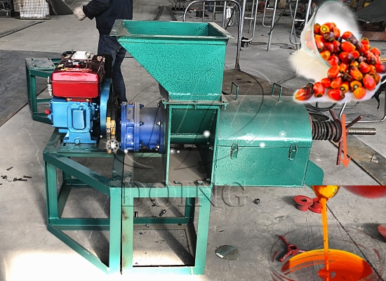 A diesel type palm oil press machine was purchased by a Liberian customer from Henan Glory Company