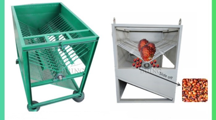 simple palm fruit thresher