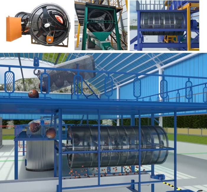 drum palm fruit thresher