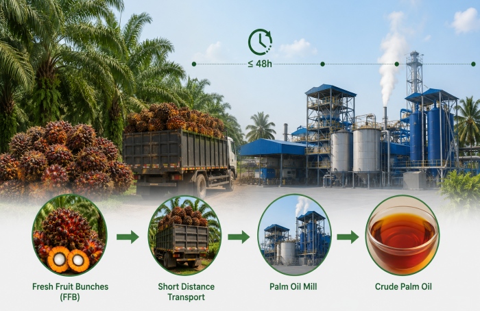 Palm fruit sterilization