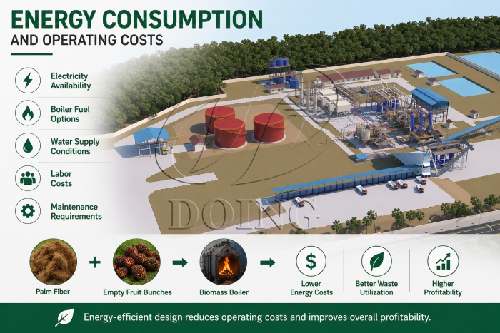 Palm oil processing plant