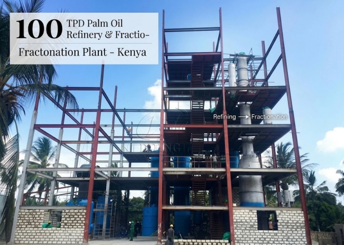 palm oil refinery and fractionation plant