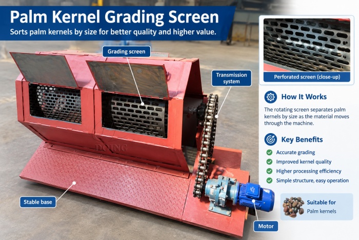 palm kernel grading screen