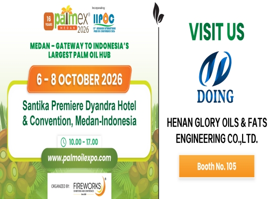 PALMEX Medan 2026: Meet Glory Oiltech and explore 5tph palm oil extraction machine solutions