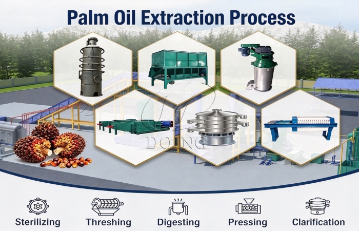 Palm oil extraction process