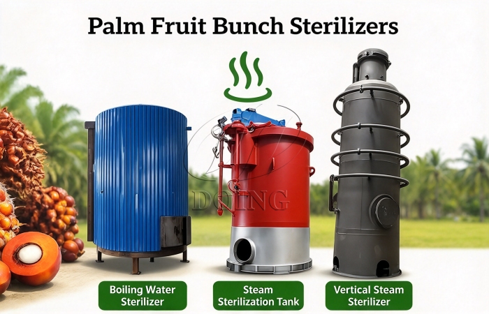 Palm fruit bunches sterilizers