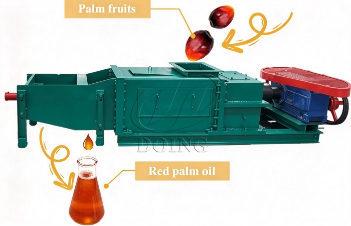 Double screw palm oil presser