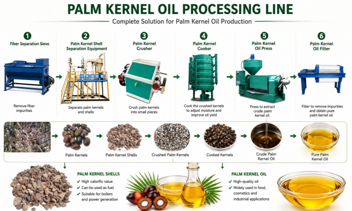 Palm kernel oil processing machine from Glory Oiltech