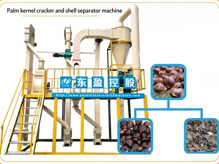 Palm kernel shell cracking and separating machine