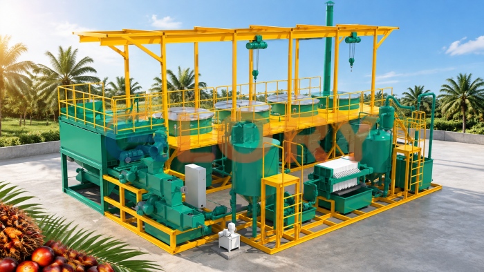1 TPH integrated palm oil processing line