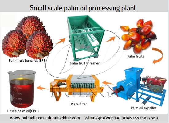 Small scale palm oil processing plant