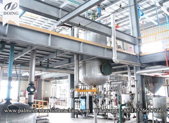 Palm oil refining deodorization section