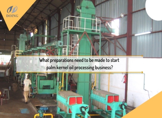What's the preparatory work for setting up a palm kernel oil mill plant in Nigeria?