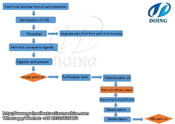 palm oil processing process