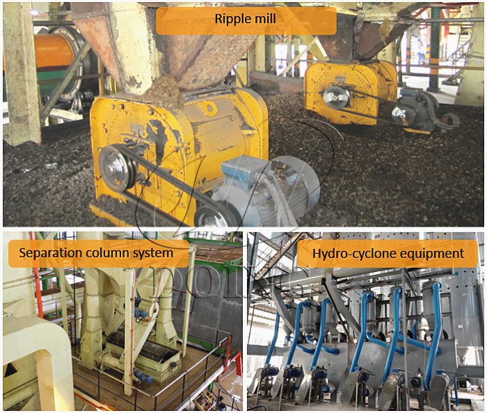 palm kernel cracking and separating machine