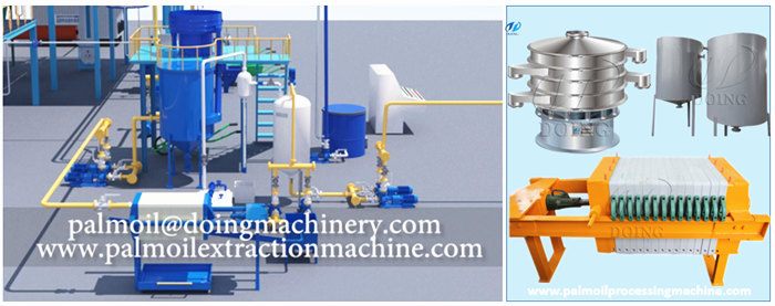 vibrating screen, oil clarification tank and plate and frame filter